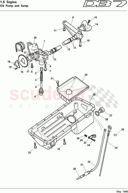 Oil Pump and Sump of Aston Martin Aston Martin DB7 (1997)