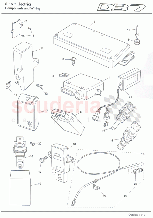 Components and Wiring 2 of Aston Martin Aston Martin DB7 (1995)