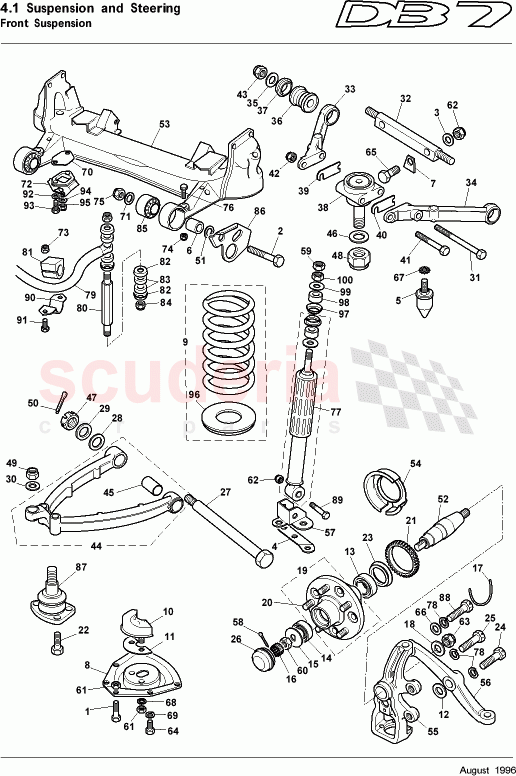 Front Suspension of Aston Martin Aston Martin DB7 (1995)