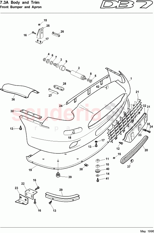 Front Bumper and Apron of Aston Martin Aston Martin DB7 (1997)