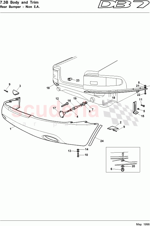 Rear Bumper (Non EA) of Aston Martin Aston Martin DB7 (1997)