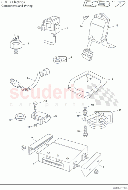 Components and Wiring 8 of Aston Martin Aston Martin DB7 (1995)