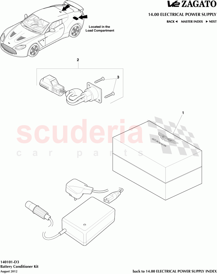 Battery Conditioner Kit of Aston Martin Aston Martin V12 Zagato