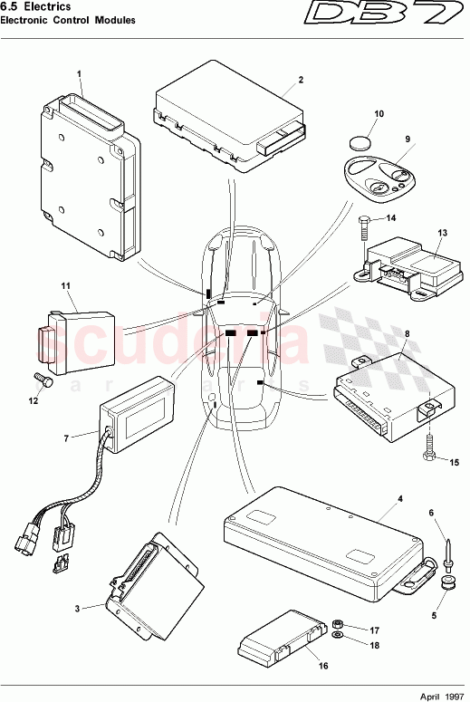 Electronic Control Modules of Aston Martin Aston Martin DB7 (1997)