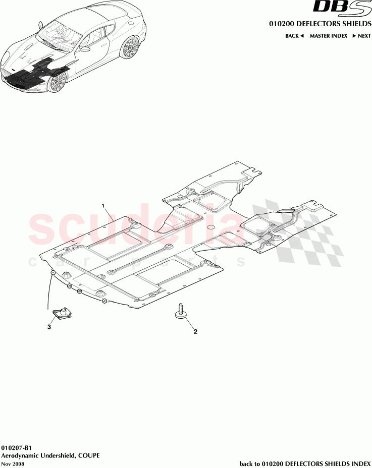 Aerodynamic Undershield (Coupe) of Aston Martin Aston Martin DBS V12