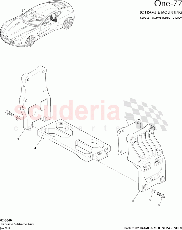 Transaxle Subframe Assembly of Aston Martin Aston Martin One-77