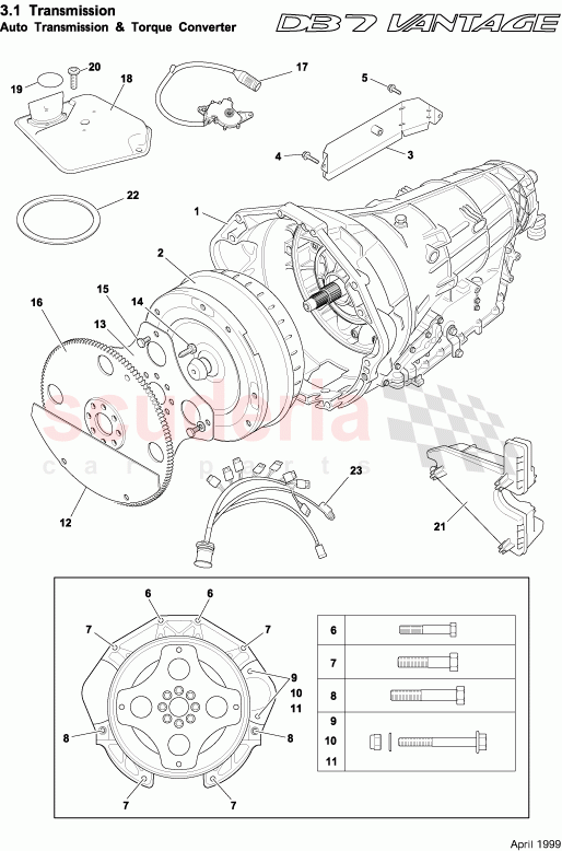 Automatic Transmission and Torque Converter of Aston Martin Aston Martin DB7 Vantage