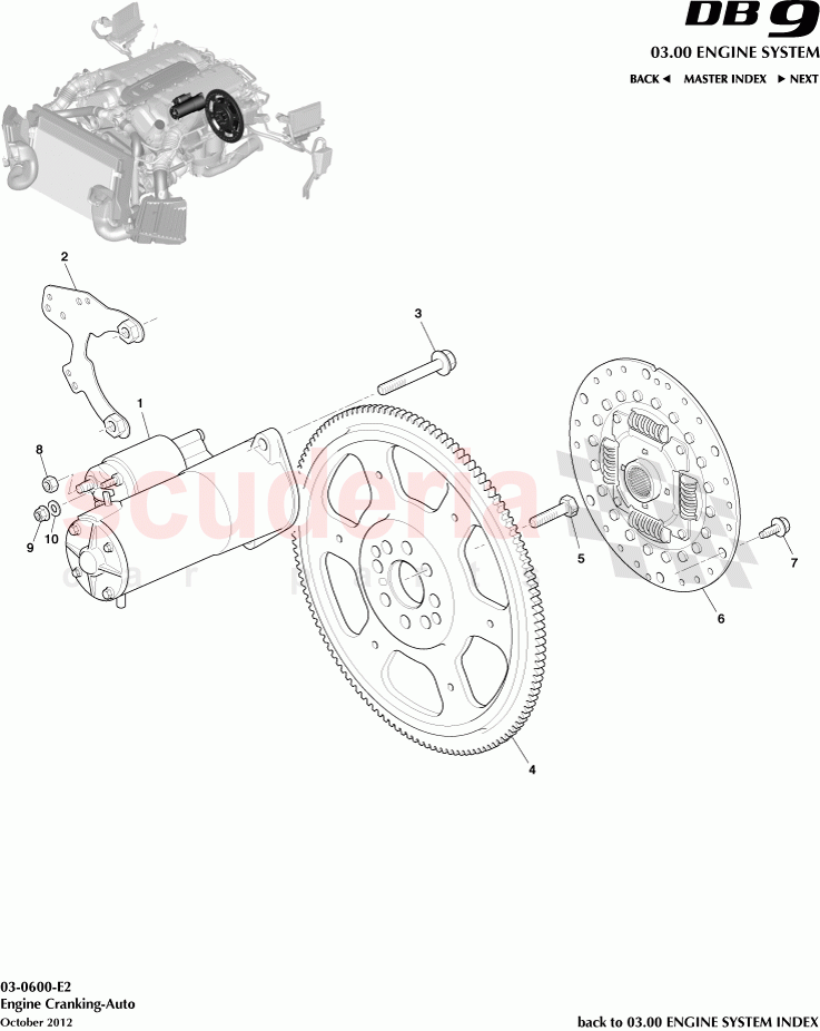 Engine Cranking-Auto of Aston Martin Aston Martin DB9 (2013-2016)