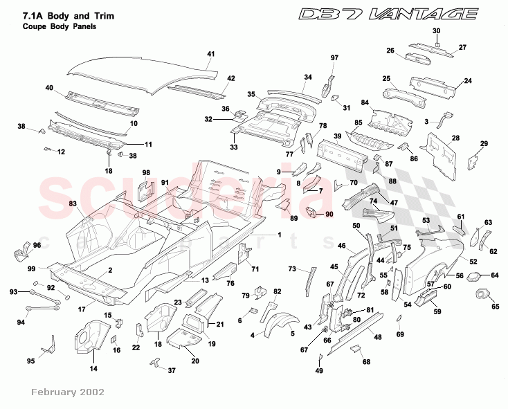 Coupe Body Panels of Aston Martin Aston Martin DB7 Vantage