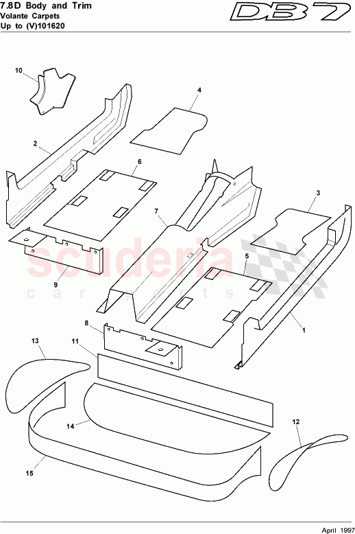 Volante Carpets (To VIN 101620) of Aston Martin Aston Martin DB7 (1997)