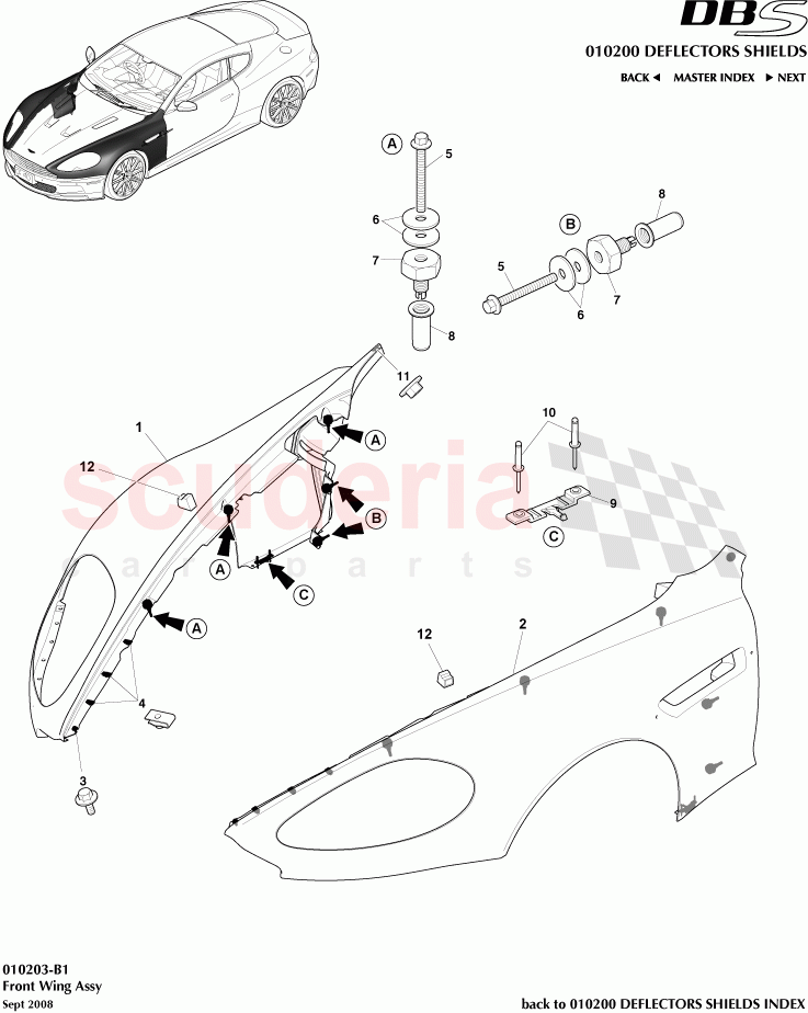 Front Wing Assembly of Aston Martin Aston Martin DBS V12