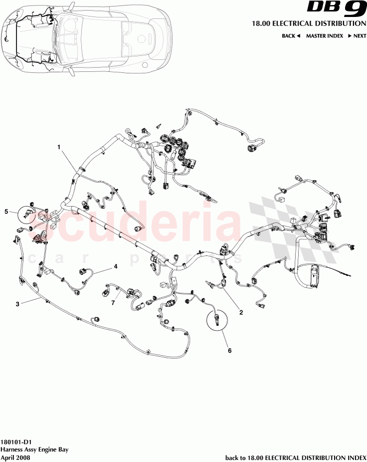 Harness Assembly Engine Bay of Aston Martin Aston Martin DB9 (2004-2012)