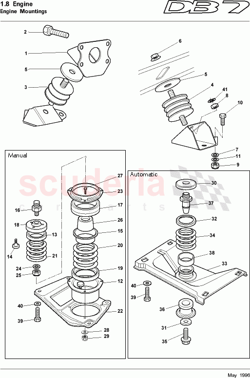 Engine Mountings of Aston Martin Aston Martin DB7 (1997)