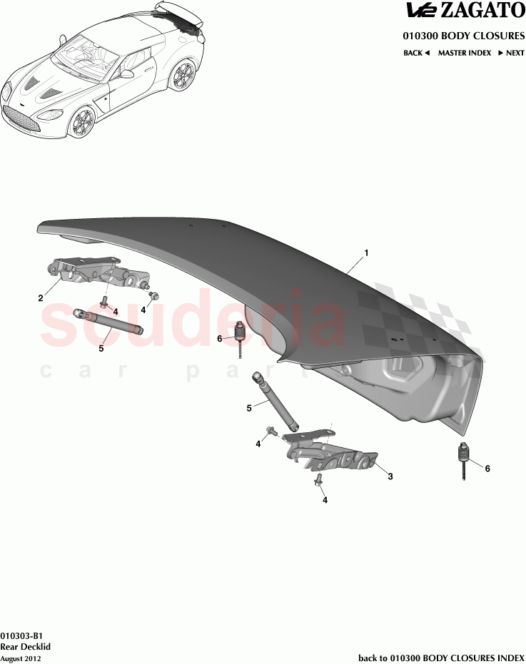 Rear Decklid of Aston Martin Aston Martin V12 Zagato