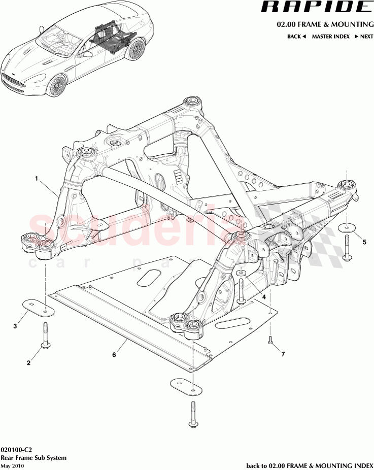 Rear Frame Sub System of Aston Martin Aston Martin Rapide