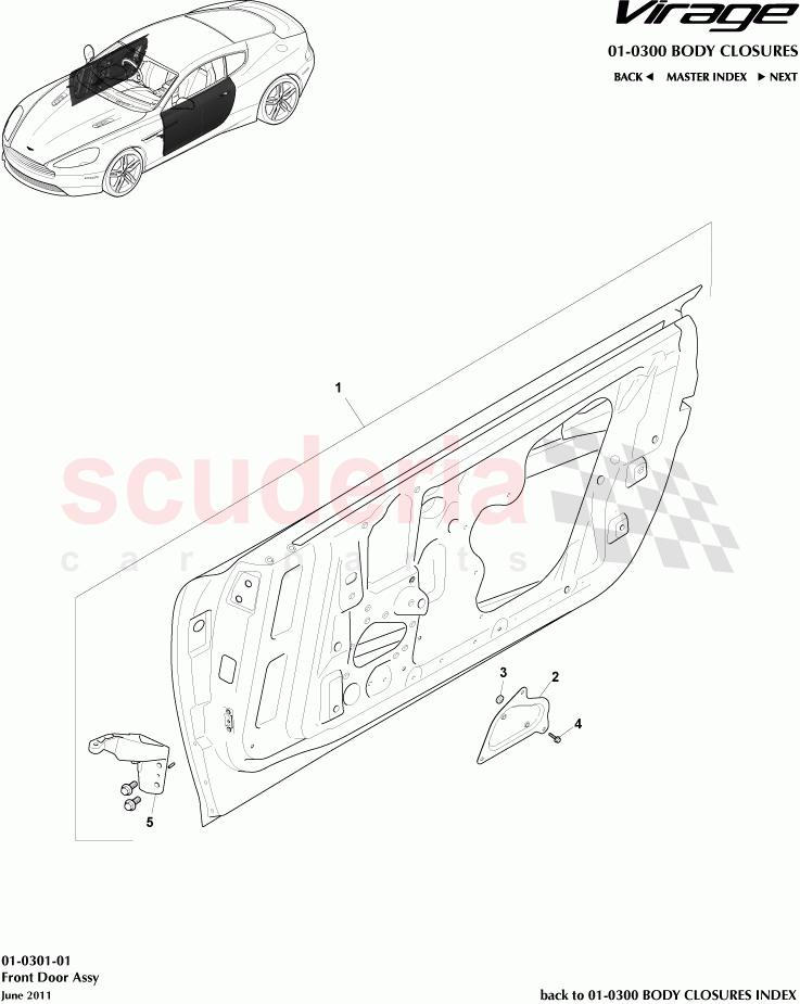 Front Door Assembly of Aston Martin Aston Martin Virage