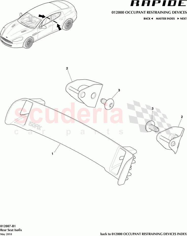 Rear Seat Isofix of Aston Martin Aston Martin Rapide