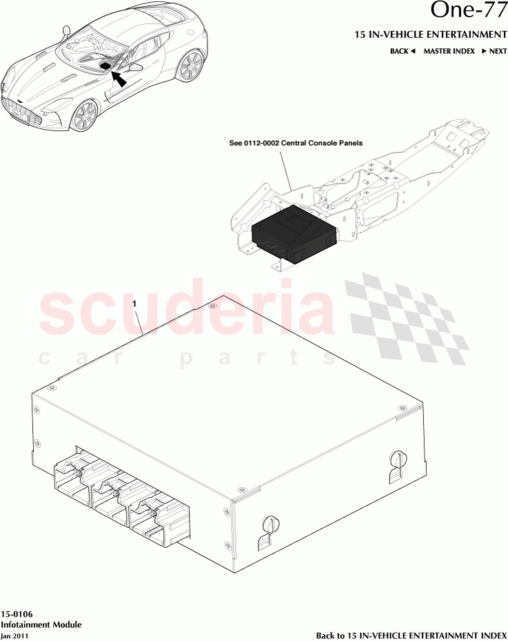 Infotainment Module of Aston Martin Aston Martin One-77