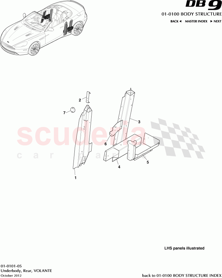 Underbody, Rear, VOLANTE of Aston Martin Aston Martin DB9 (2013-2016)