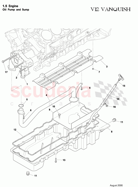 Oil Pump and Sump of Aston Martin Aston Martin Vanquish (2001-2007)