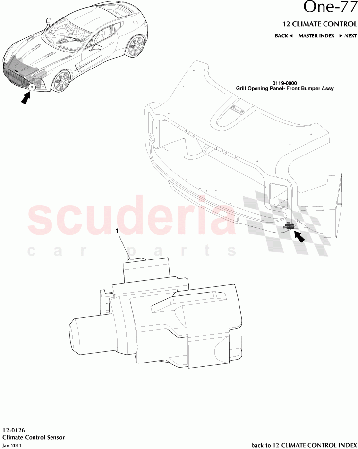 Climate Control Sensor of Aston Martin Aston Martin One-77