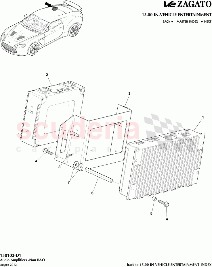 Audio Amplifiers -Non B&O of Aston Martin Aston Martin V12 Zagato