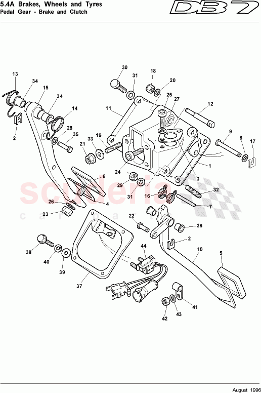 Pedal Gear - Brake and Clutch of Aston Martin Aston Martin DB7 (1995)