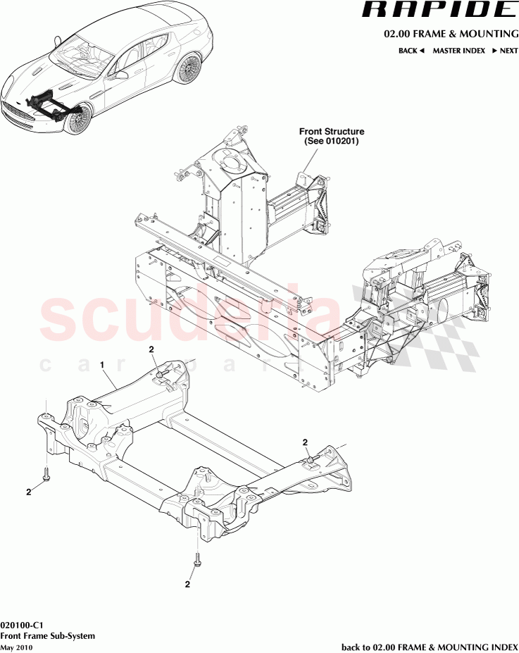 Front Frame Subsystem of Aston Martin Aston Martin Rapide