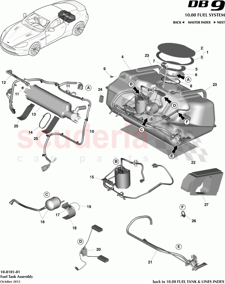 Fuel Tank Assembly of Aston Martin Aston Martin DB9 (2013-2016)