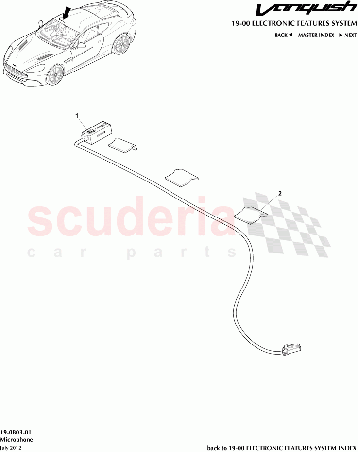 Microphone of Aston Martin Aston Martin Vanquish (2012+)