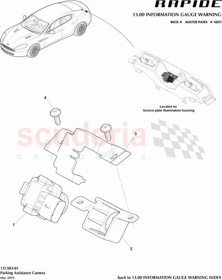 Parking Assistance Camera of Aston Martin Aston Martin Rapide