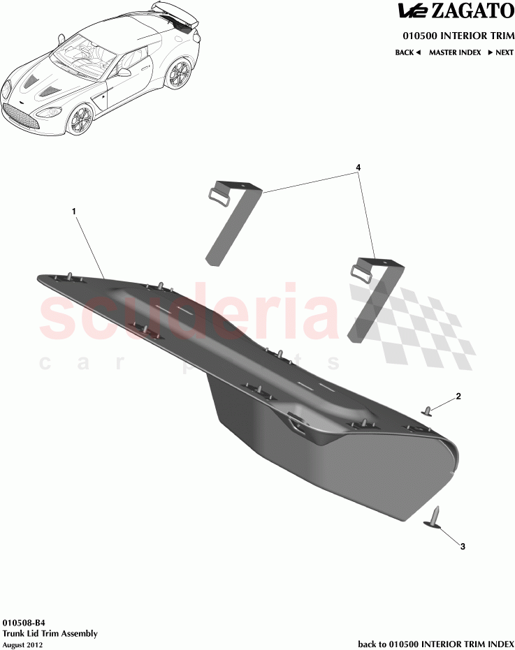 Trunk Lid Trim Assembly of Aston Martin Aston Martin V12 Zagato