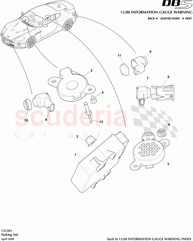 Parking Aid of Aston Martin Aston Martin DBS V12