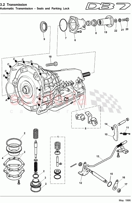 Auto Transmission Seals and Parking Lock of Aston Martin Aston Martin DB7 (1997)