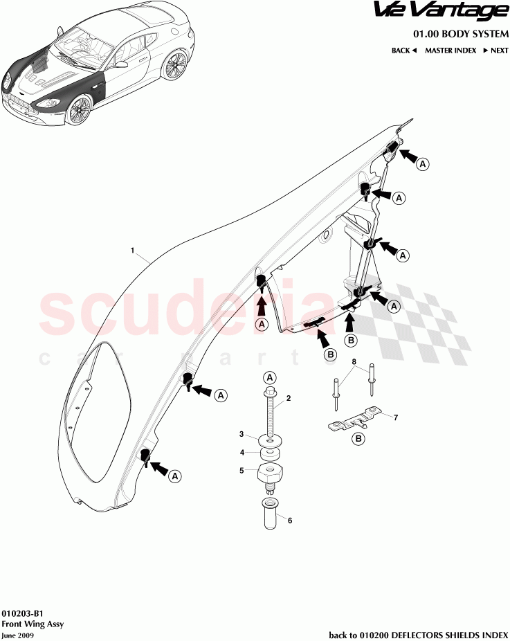 Front Wing Assembly of Aston Martin Aston Martin V12 Vantage