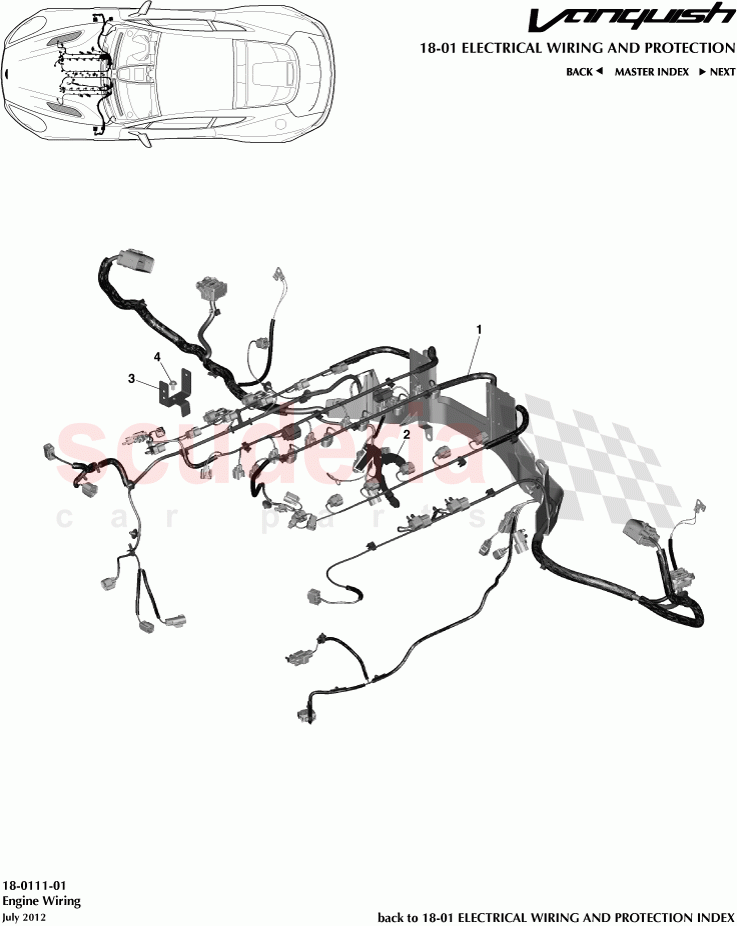 Engine Wiring of Aston Martin Aston Martin Vanquish (2012+)