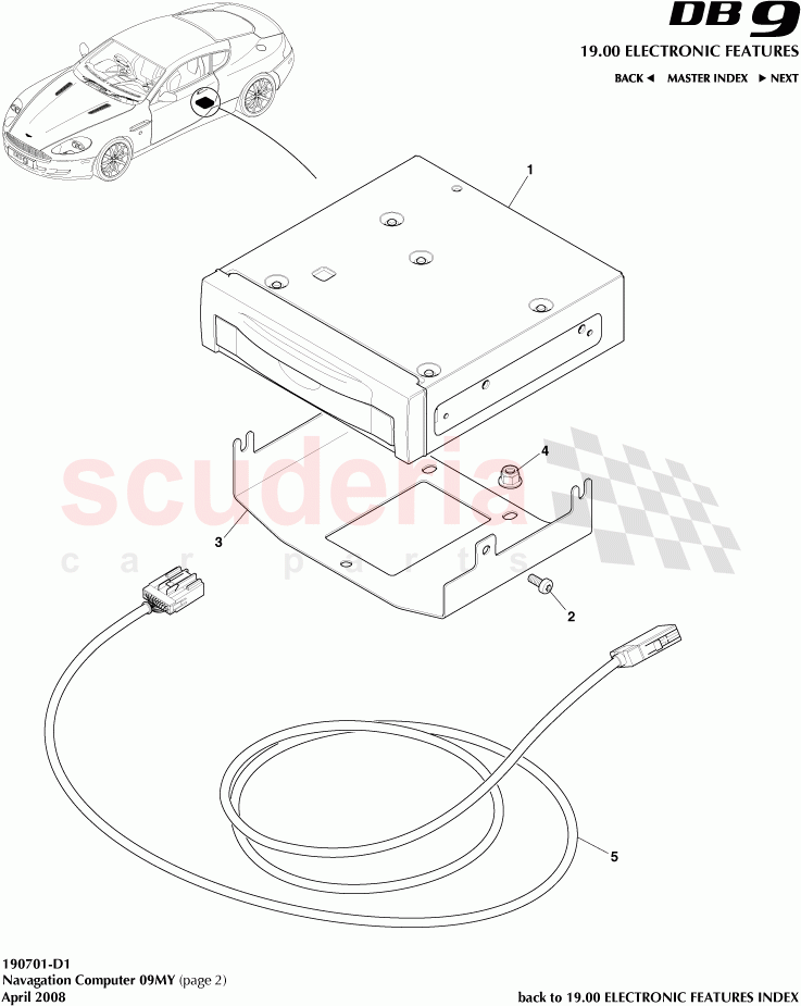 Navagation Computer (2009) (page 2) of Aston Martin Aston Martin DB9 (2004-2012)