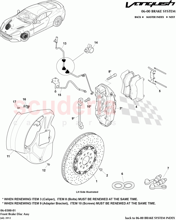 Front Brake Disc Assembly of Aston Martin Aston Martin Vanquish (2012+)