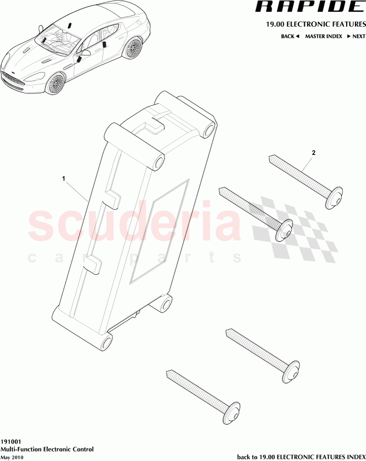 Multi-Function Electronic Control of Aston Martin Aston Martin Rapide