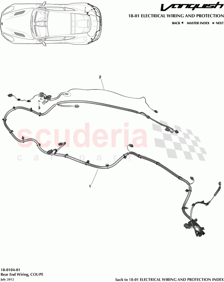 Rear End Wiring, COUPE of Aston Martin Aston Martin Vanquish (2012+)