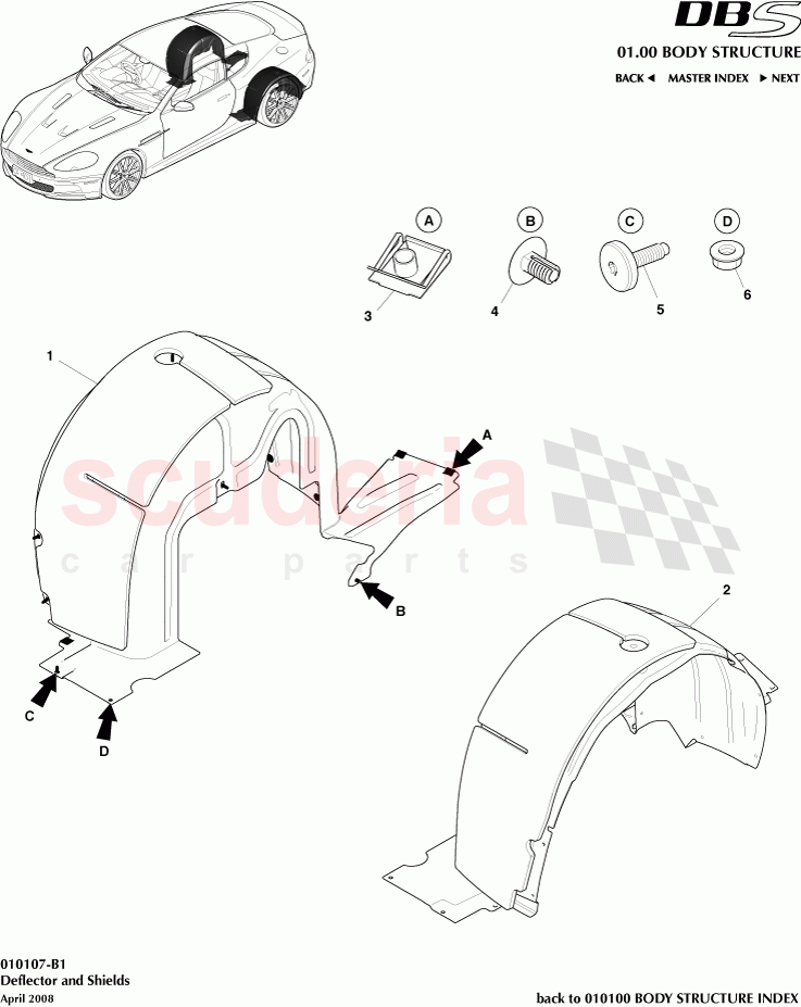 Deflector and Shields of Aston Martin Aston Martin DBS V12