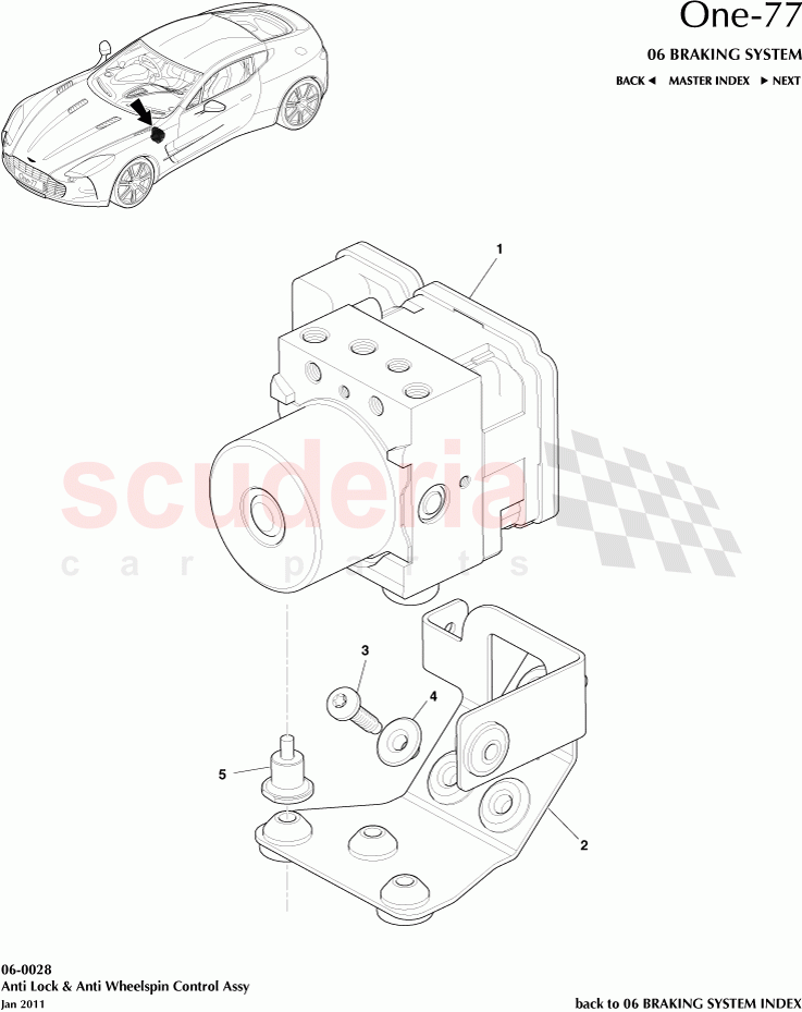 Anti Lock & Anti Wheelspin Control Assembly of Aston Martin Aston Martin One-77