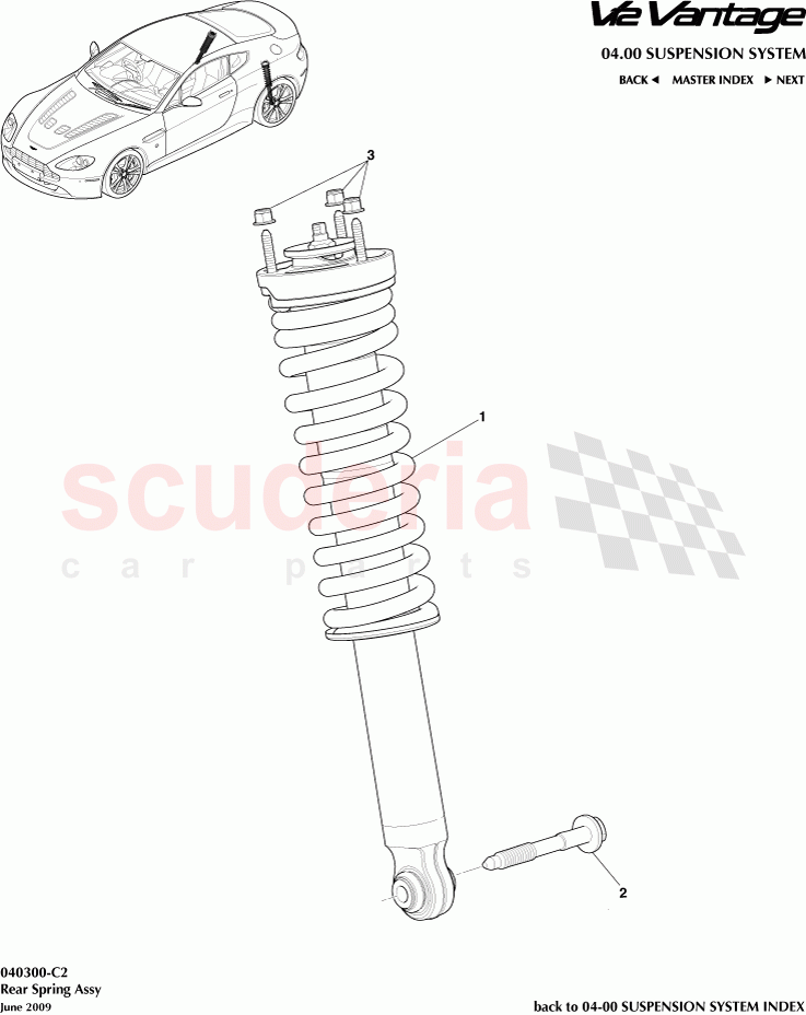 Rear Spring Assembly of Aston Martin Aston Martin V12 Vantage