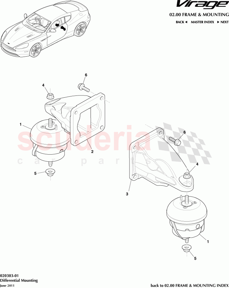 Differential Mounting of Aston Martin Aston Martin Virage