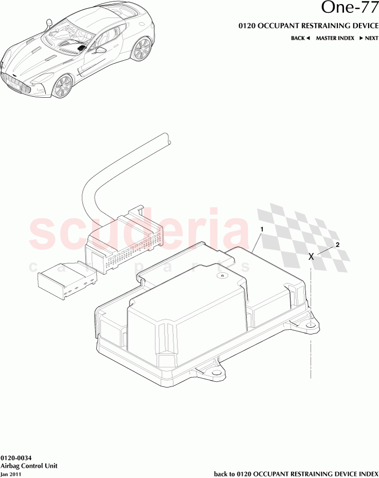 Airbag Control Unit of Aston Martin Aston Martin One-77