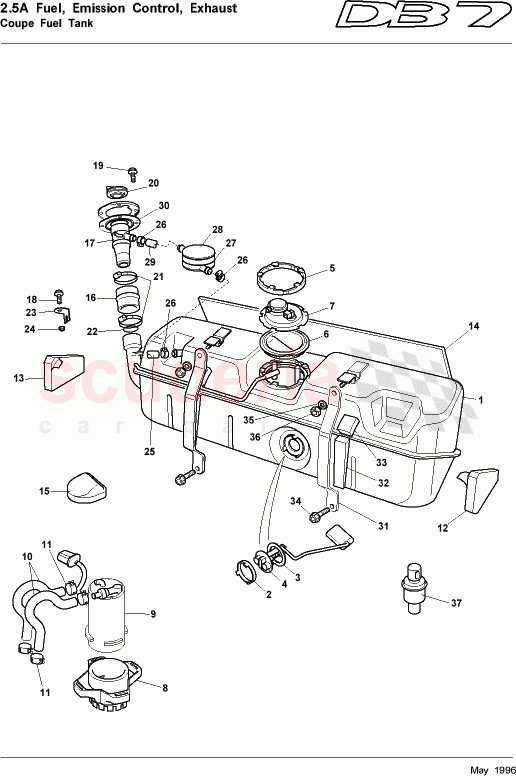 Coupe Fuel Tank of Aston Martin Aston Martin DB7 (1997)