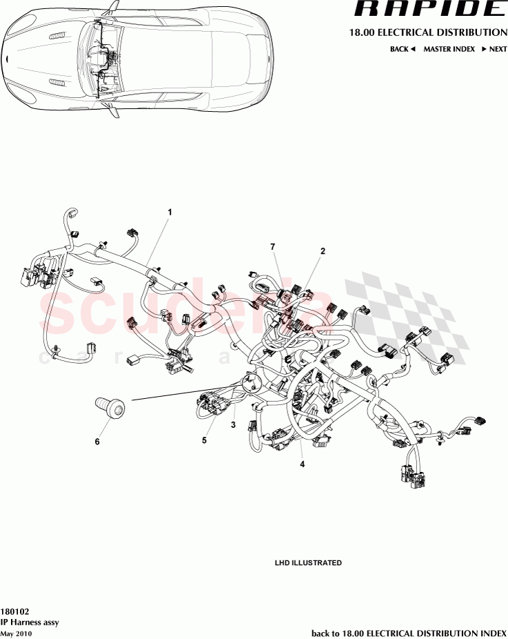 IP Harness Assembly of Aston Martin Aston Martin Rapide