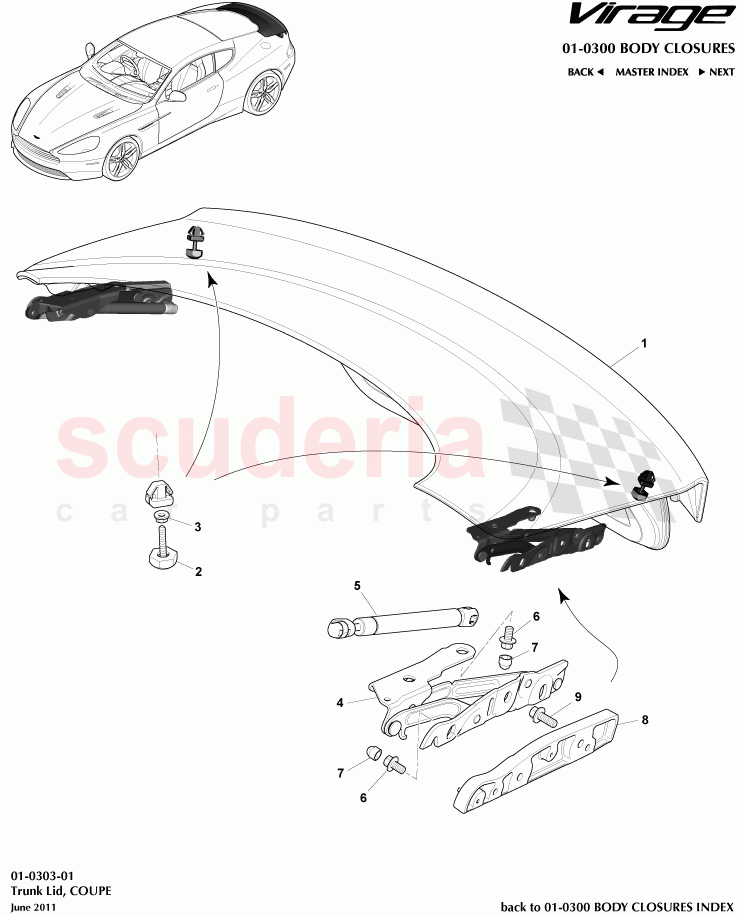 Trunk Lid (Coupe) of Aston Martin Aston Martin Virage