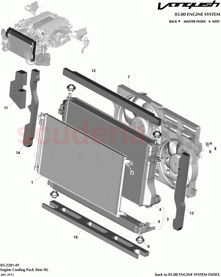 Engine Cooling Pack (line fit) of Aston Martin Aston Martin Vanquish (2012+)