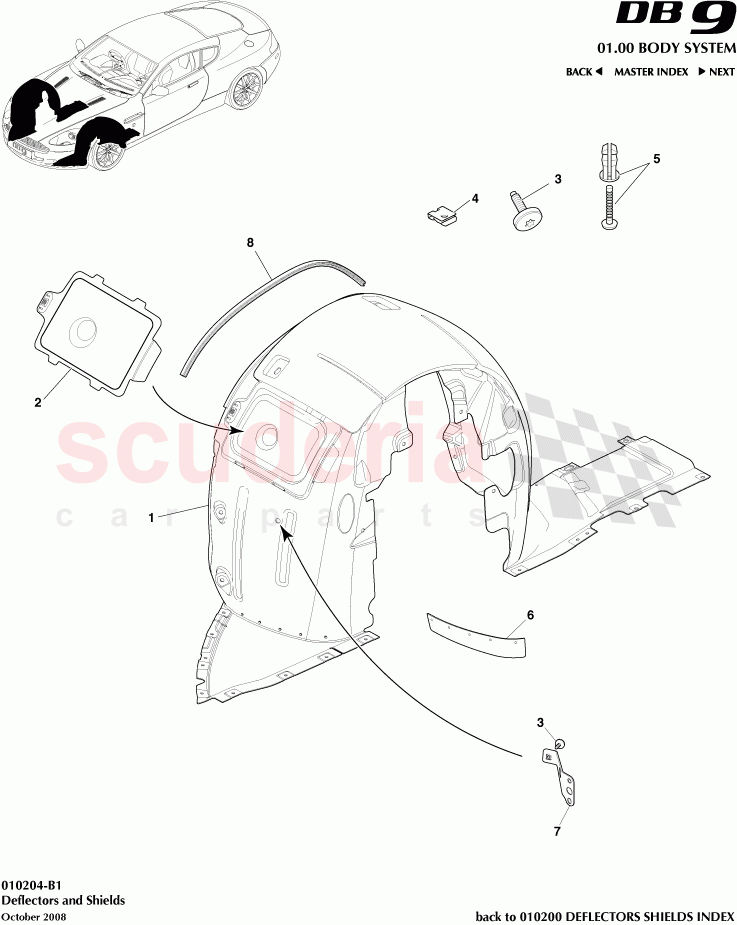 Deflectors and Shields of Aston Martin Aston Martin DB9 (2004-2012)